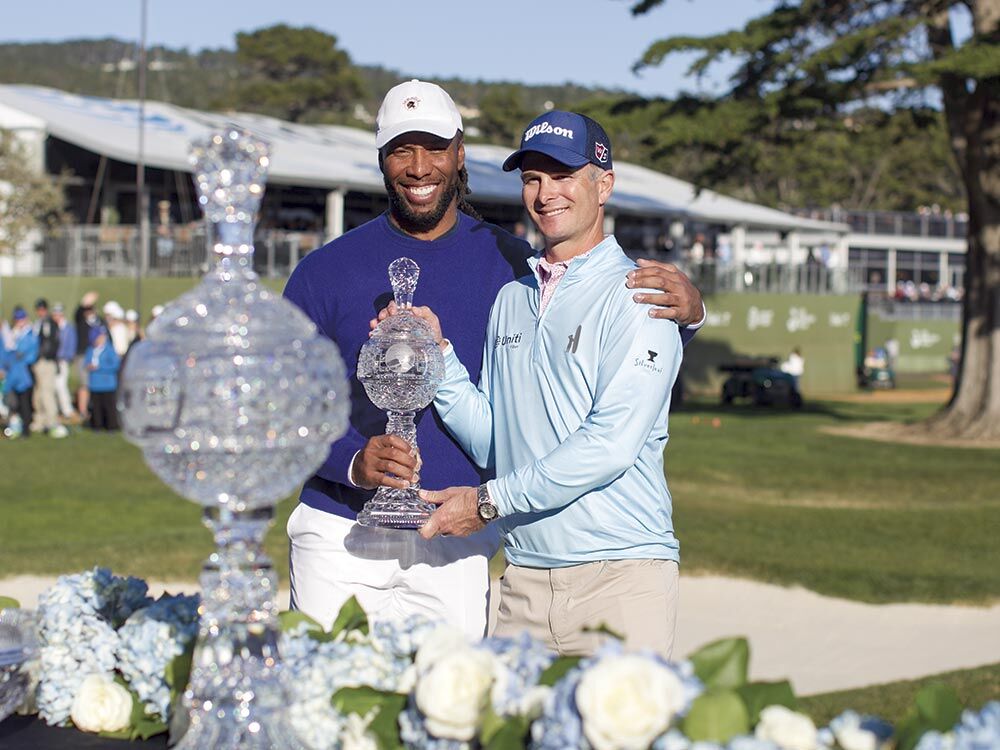 Local Pebble Beach caddie helps NFL star Larry Fitzgerald to