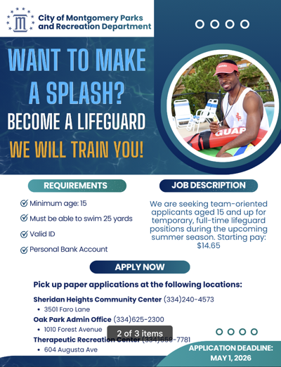 Lifeguard Positions Now Open In Montgomery | News ...