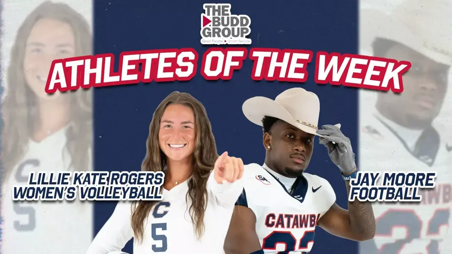 Rogers and Moore Earn Catawba Athletics Budd Group Athletes of the Week