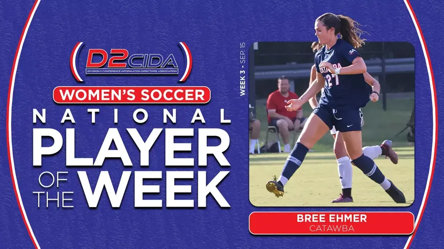 Ehmer Donned D2CIDA Women's Soccer National Player of the Week