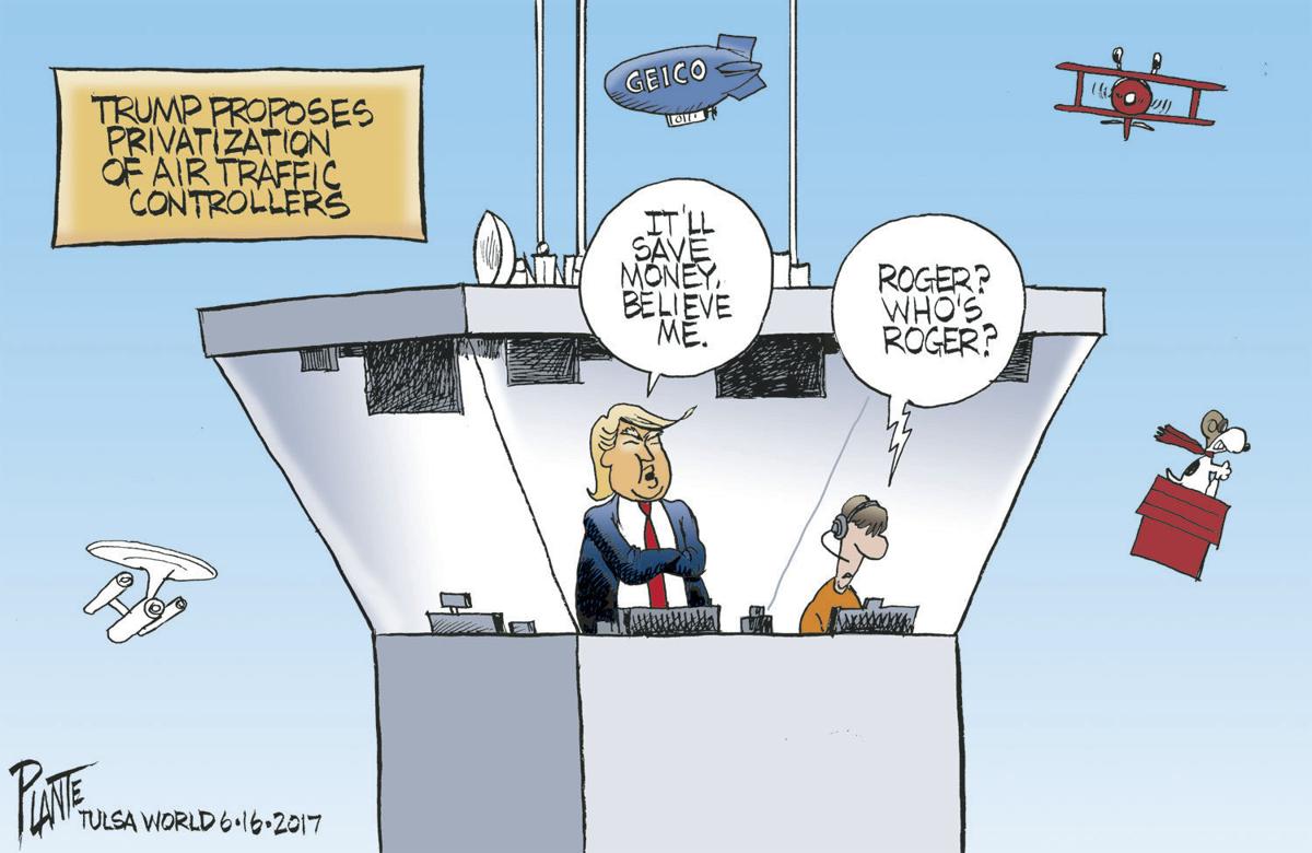 Bruce Plante Cartoon Trump and air traffic controllers National