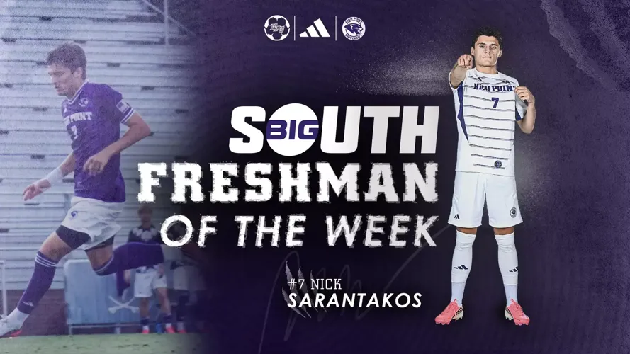Sarantakos Earns Second Straight Big South Freshman of the Week Honor