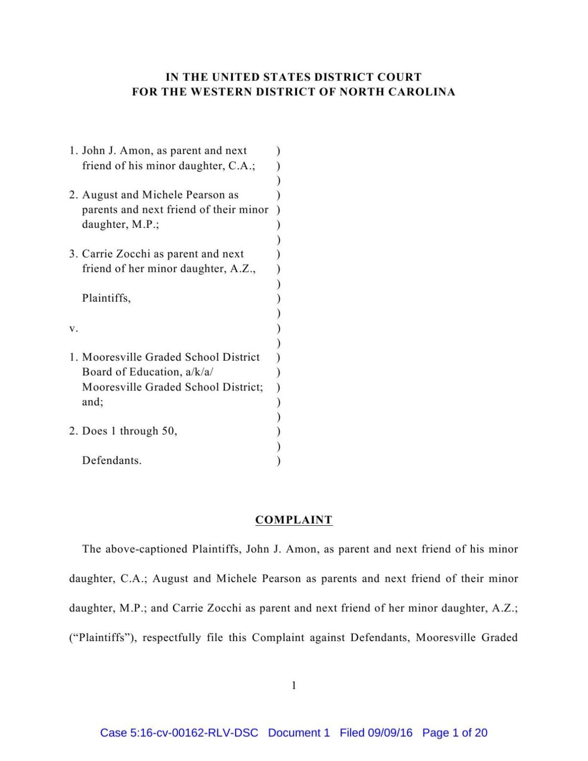 Text of MHS softball lawsuit... | News | mooresvilletribune.com1200 x 1553