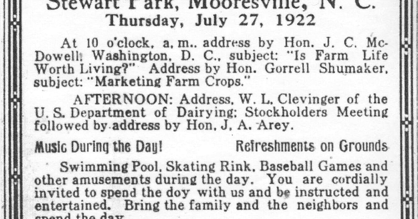 Our Town 100 years ago: Mooresville and South Iredlell in 1923 - Vimarsana News