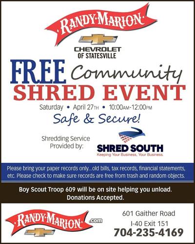 Randy Marion Mooresville >> Free community shredding event Saturday | Local News | mooresvilletribune.com Randy Marion Mooresville >> Free community shredding event Saturday | Local News | mooresvilletribune.com