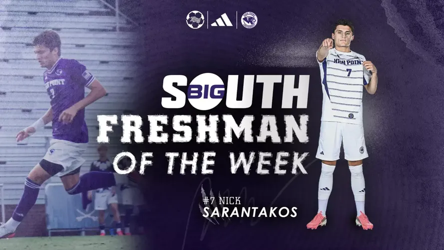 Sarantakos Earns Second Straight Big South Freshman of the Week Honor
