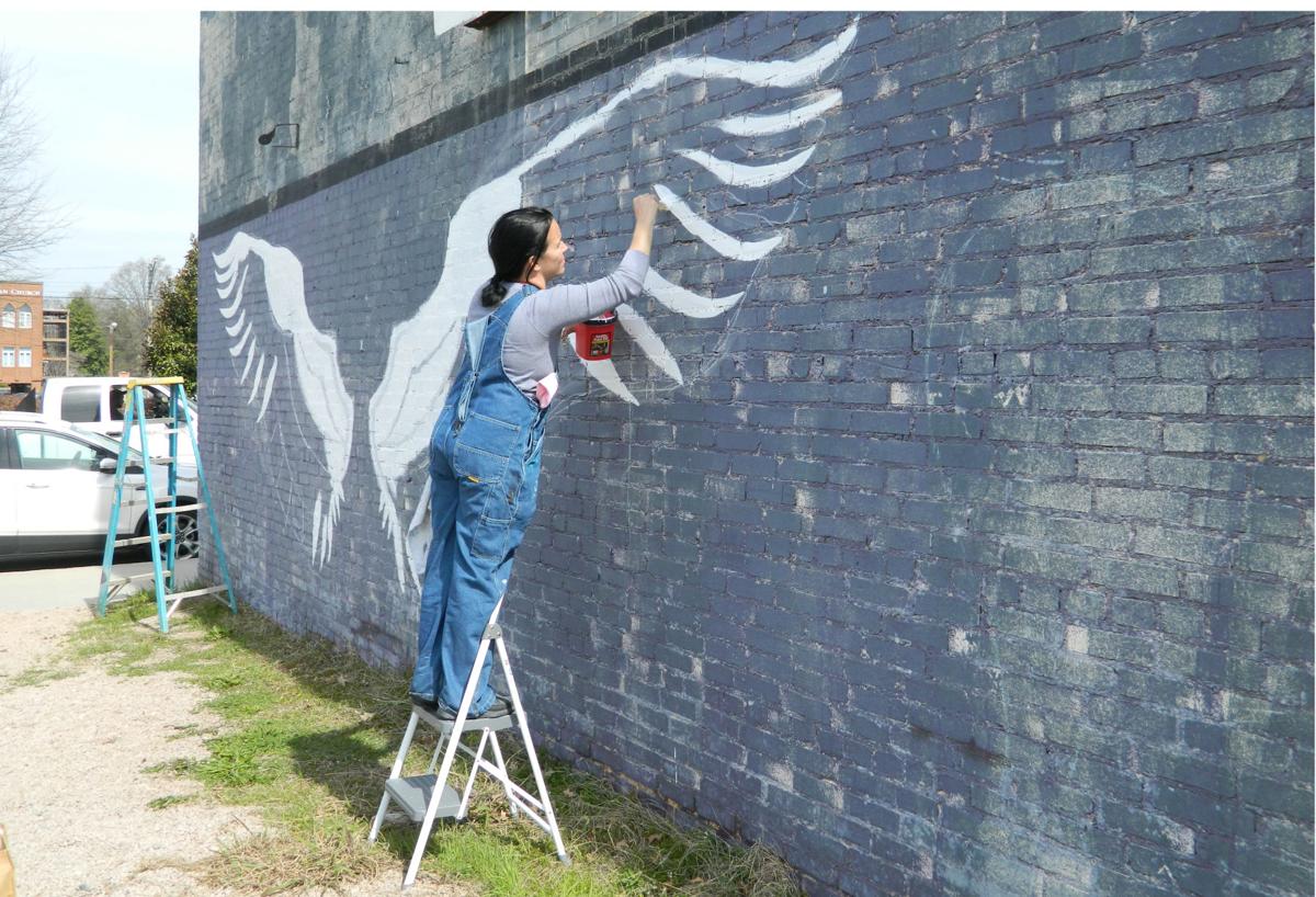 Mural Lifts Off On Main Street In Downtown Mooresville Latest