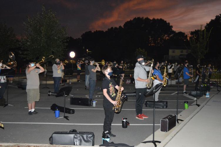 Mooresville High School marching band practices for first time this