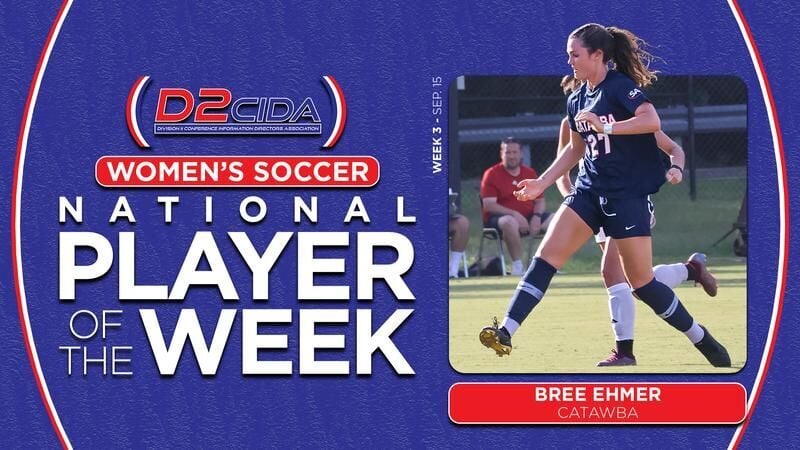 Ehmer Donned D2CIDA Women's Soccer National Player of the Week