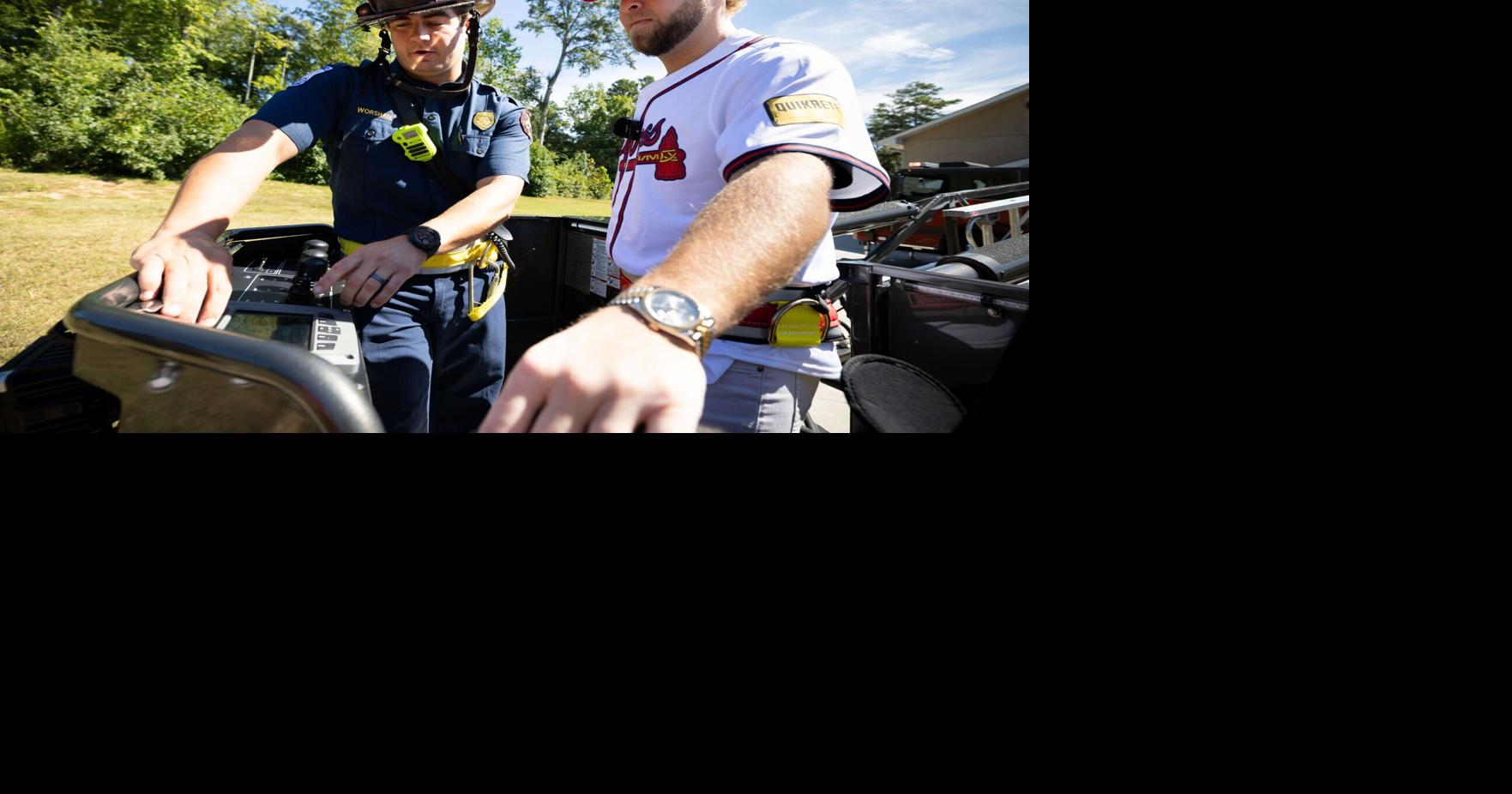 Atlanta Braves A.J. Minter Visits Austell Fire Department ...