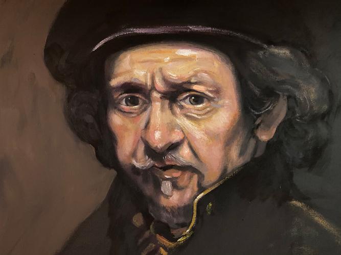 CCA-030 Rembrant Self Portrait (after Rembrandt) 16x12-$700 (1).jpg