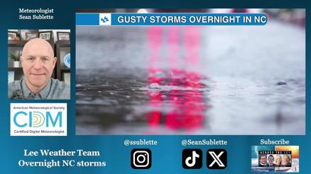 Gusty thundershowers overnight Monday in NC - Vimarsana News