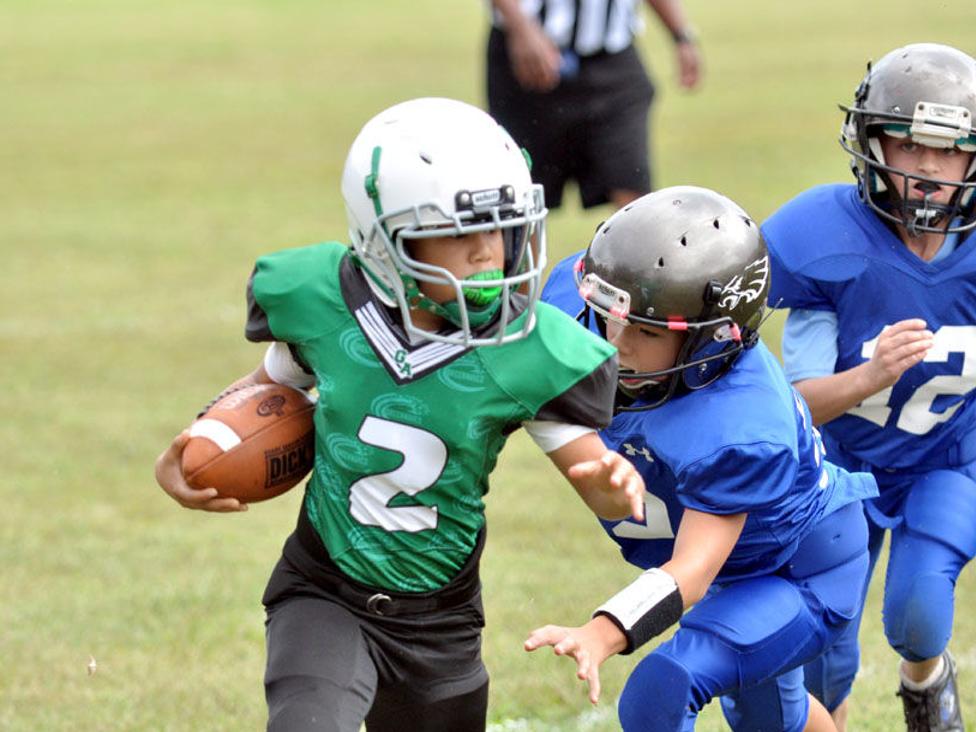 Youth Football Oak Hill Sweeps Host Valdese On Youth Gridiron