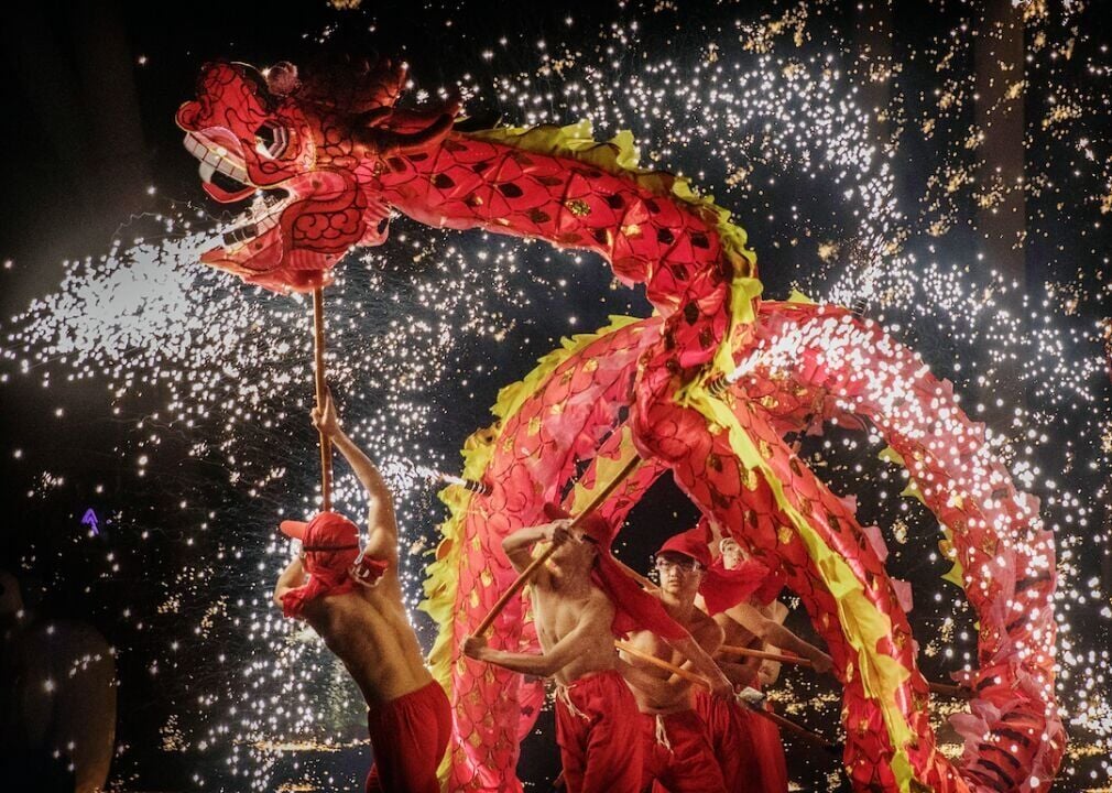 Tet Vietnamese Dragon New Year 2024 LI XI Red E Envelope