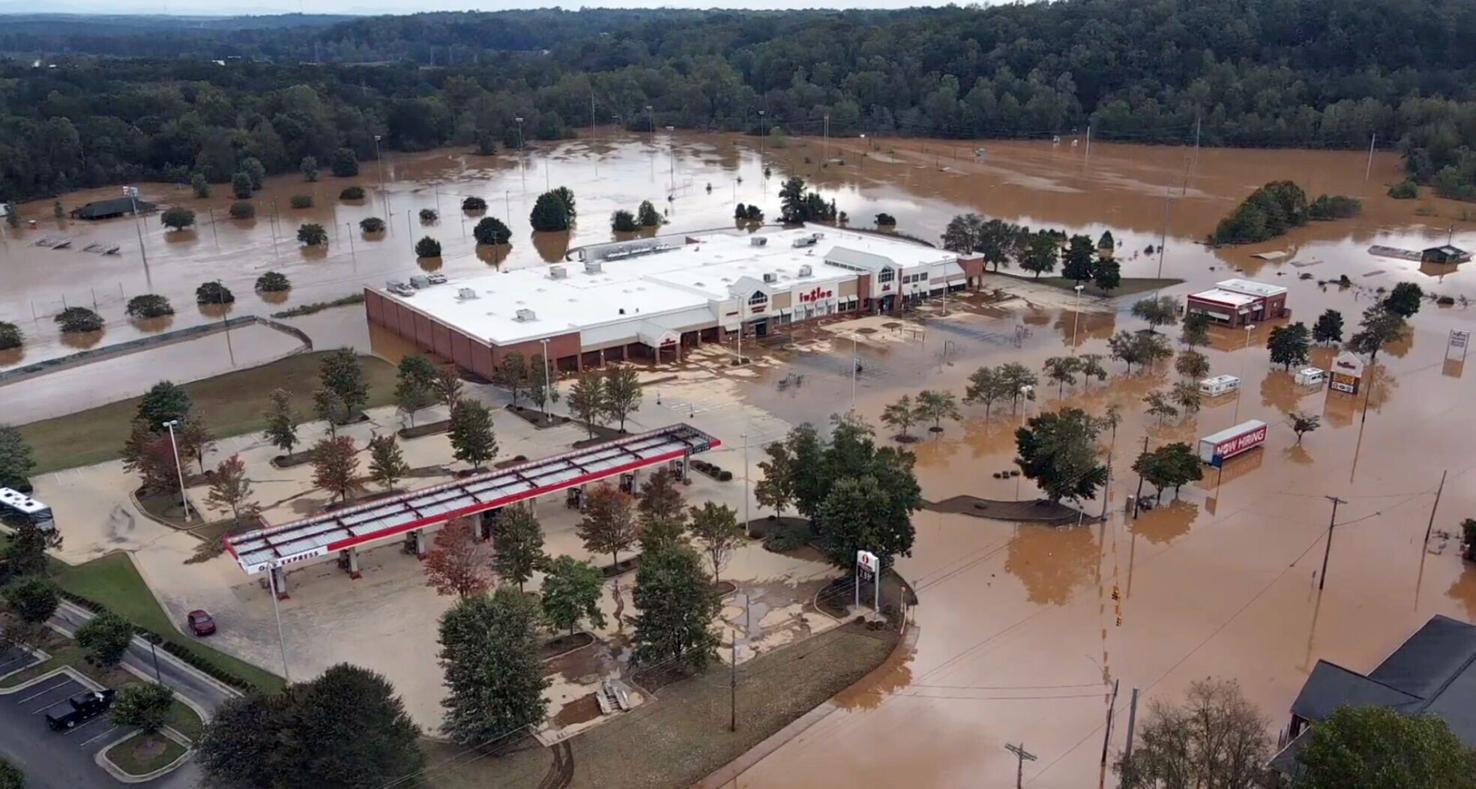 Photos video of flooding after Helene in Burke County NC