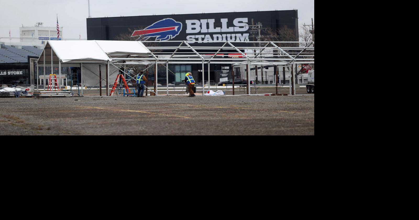 Covid testing site at Bills Stadium parking lot