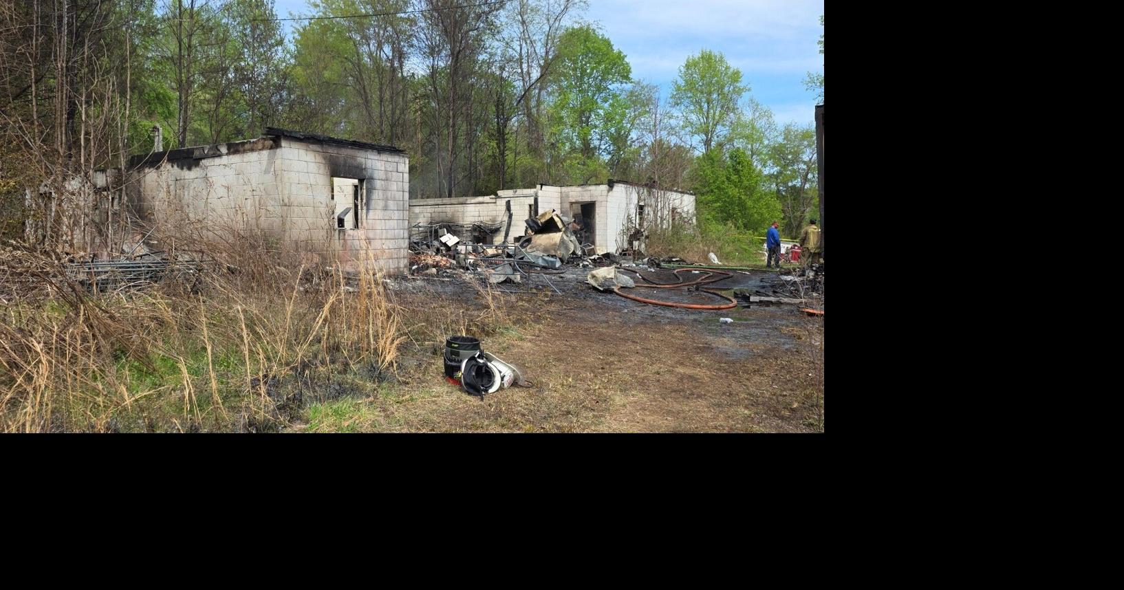 Fire destroys building in Burke County NC Monday