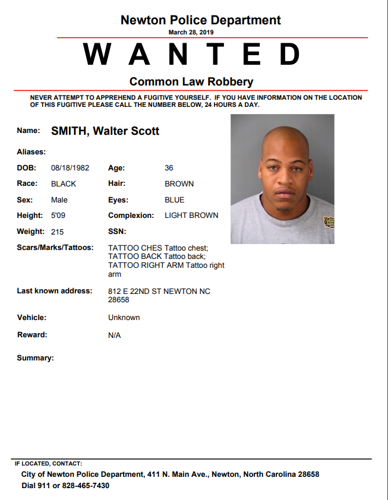 Suspect sought in Catawba County robberies