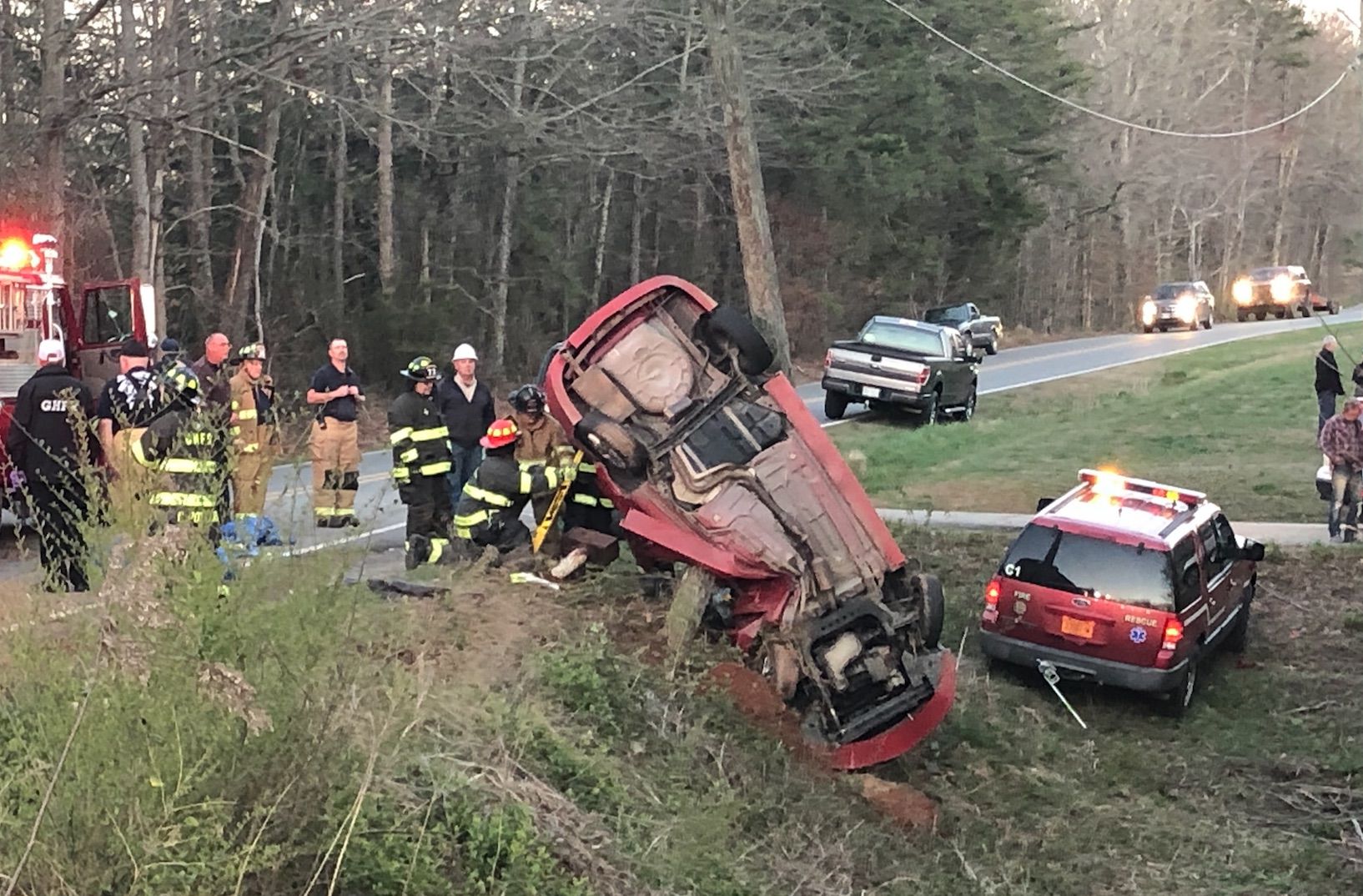 BREAKING: Two Injured, One Airlifted After Car Hits Utility Pole