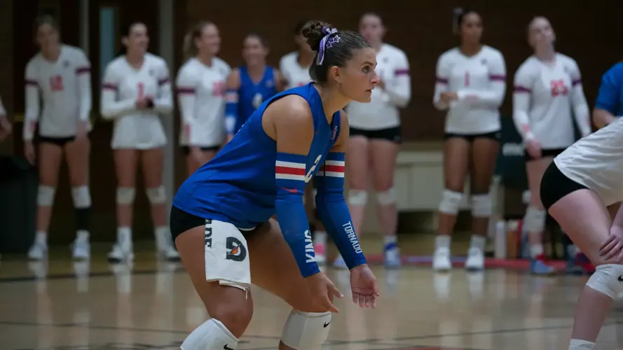 King Women’s Volleyball Battles Hard but Falls in Three at Emmanuel