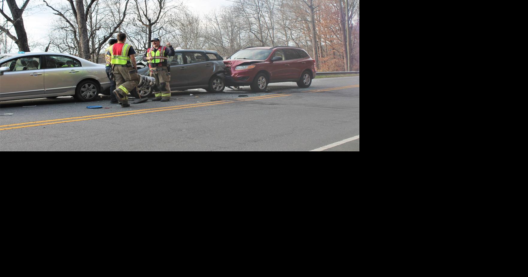 Pregnant woman among three injured in four-vehicle wreck