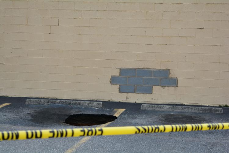 VIDEO Sinkhole opens up at Hildebran Post Office