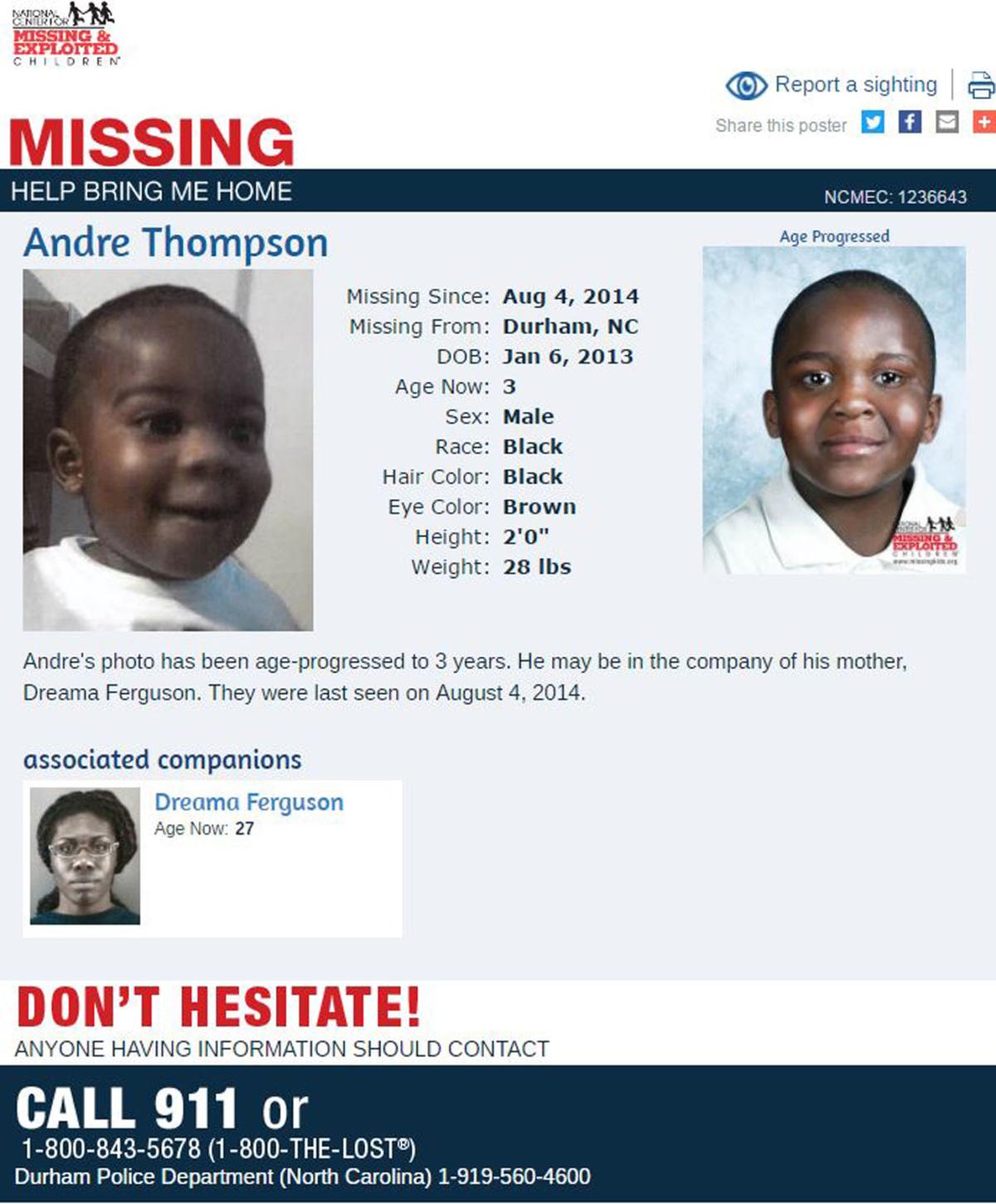 North Carolina Missing Persons Gallery