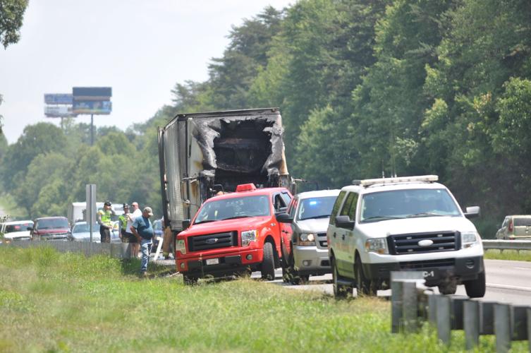 Fuel tank explosion totals tractortrailer, shuts down highway