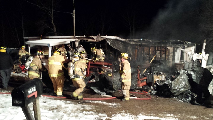 Fire consumes mobile home in eastern Burke County