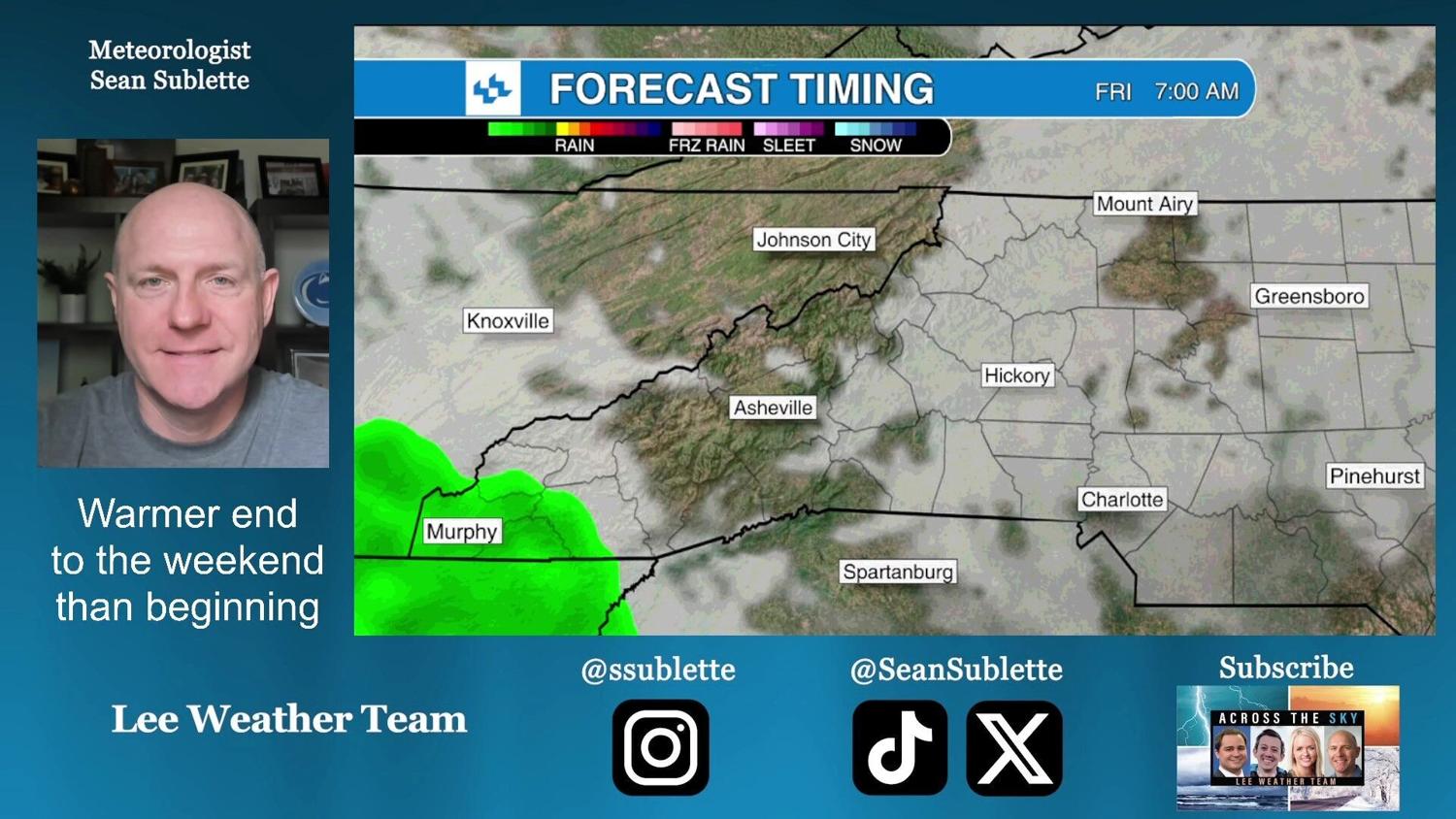 Chilly Friday in NC, Sean Sublette has weekend forecast