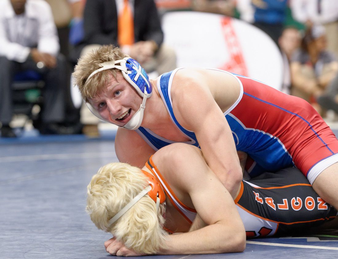 FINALLY ON TOP Freedom wrestler Spencer Leonhardt breaks through for