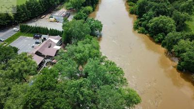 river flash burke flood alert warning effect catawba morganton rainfall rises pictured due late heavy after