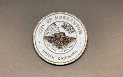 Morganton city seal in council chambers