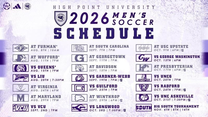 HPU Men's Soccer Releases 2026 Schedule