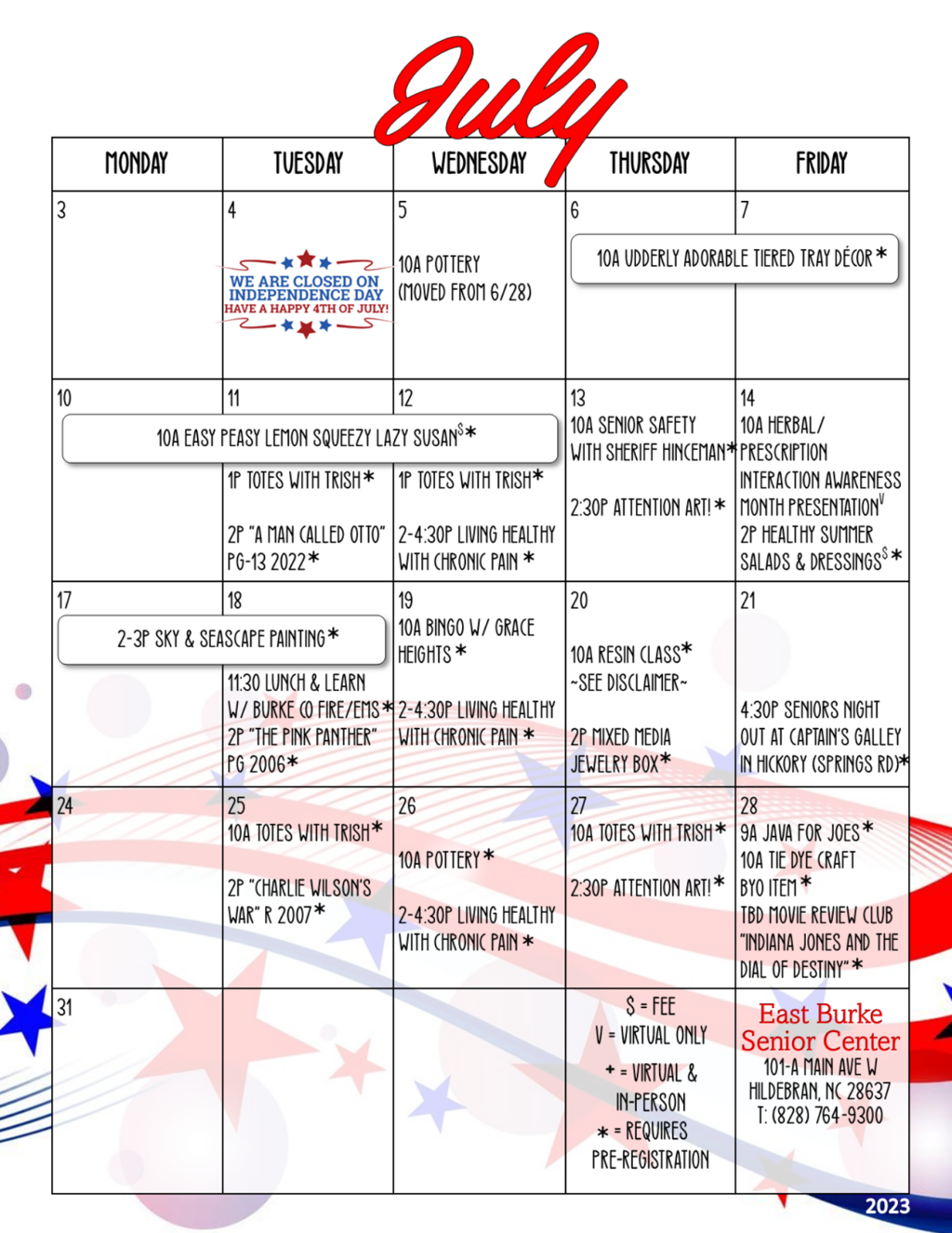 east-burke-senior-center-calendar