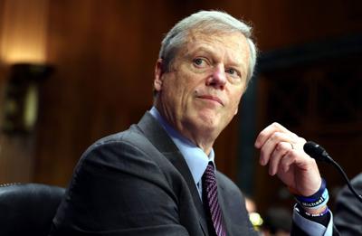 President of the National Collegiate Athletic Association Charlie Baker testifies before the Senate Judicary Committee in the Dirksen Senate Office Building on Dec. 17, 2024, in Washington, D.C. The Committee held a hearing to investigate sports gambling.