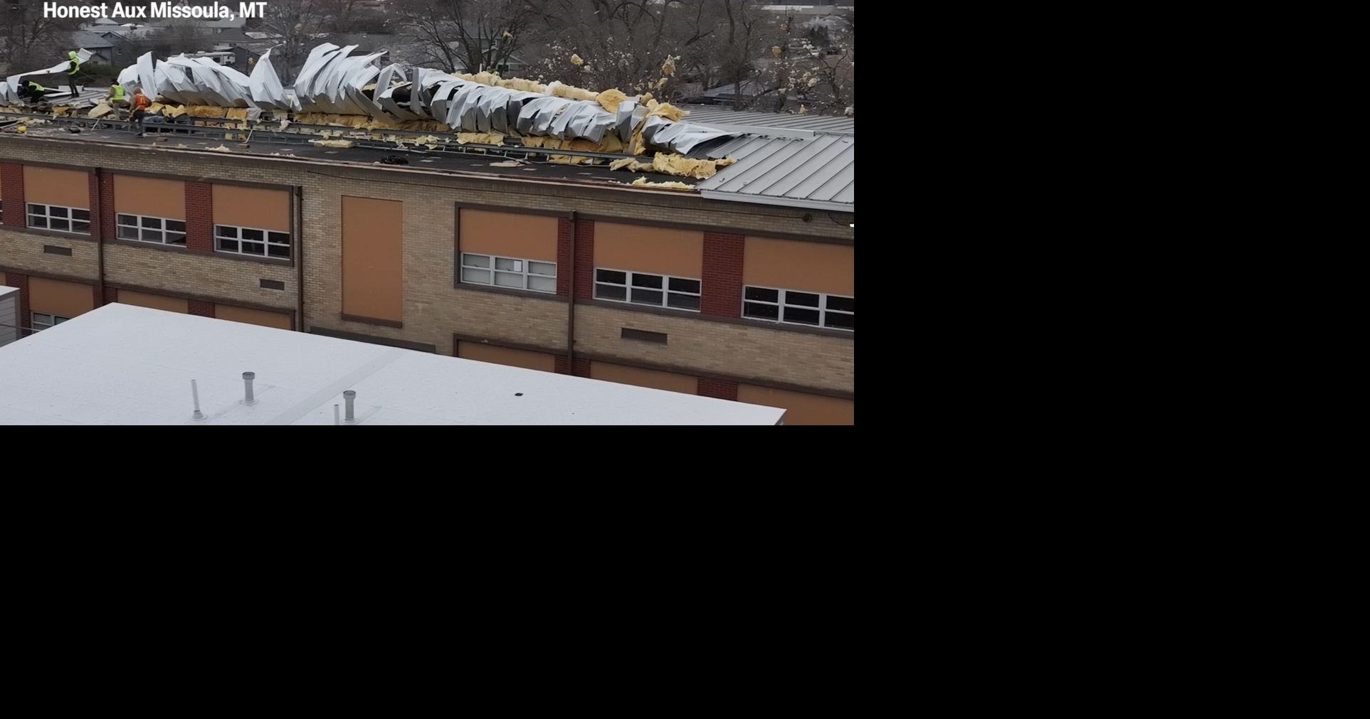 Roof damage in Western Montana after strong winds