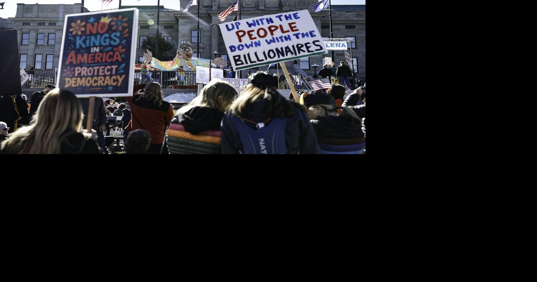 Montanans push politicians to uphold First Amendment at Helena's latest 'No Kings' rally