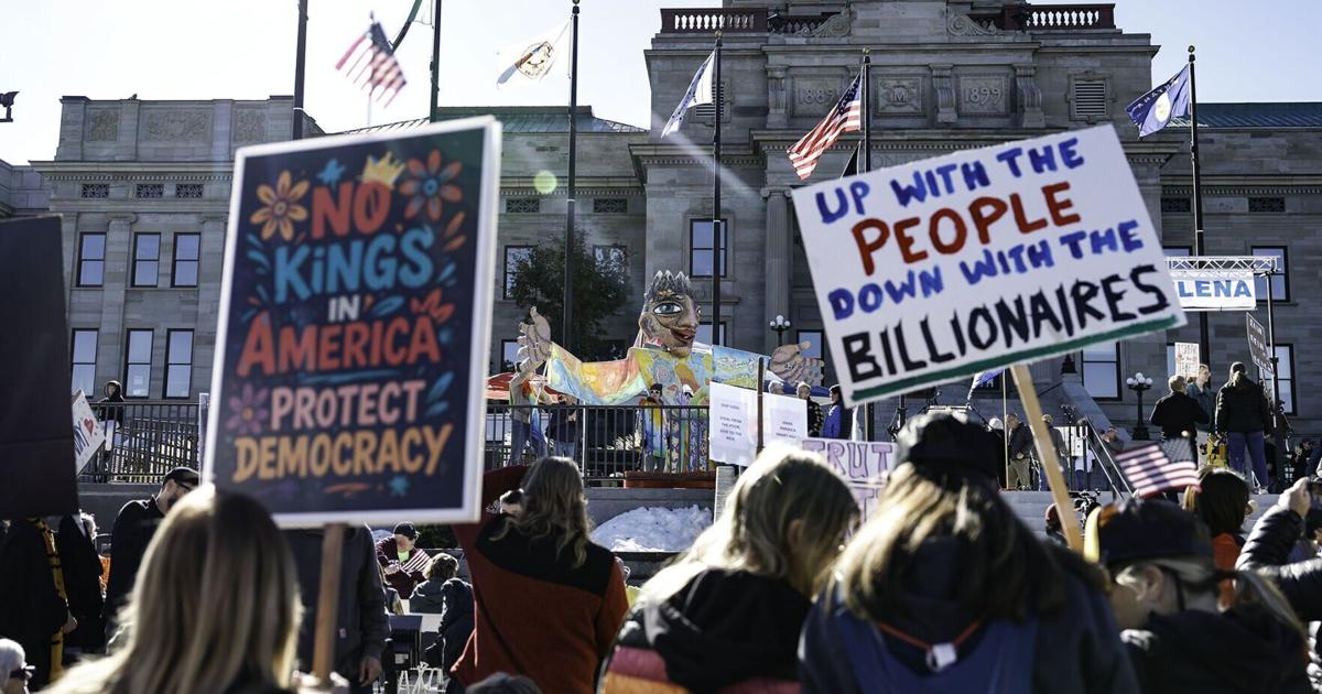 Montanans push politicians to uphold First Amendment at Helena's latest 'No Kings' rally