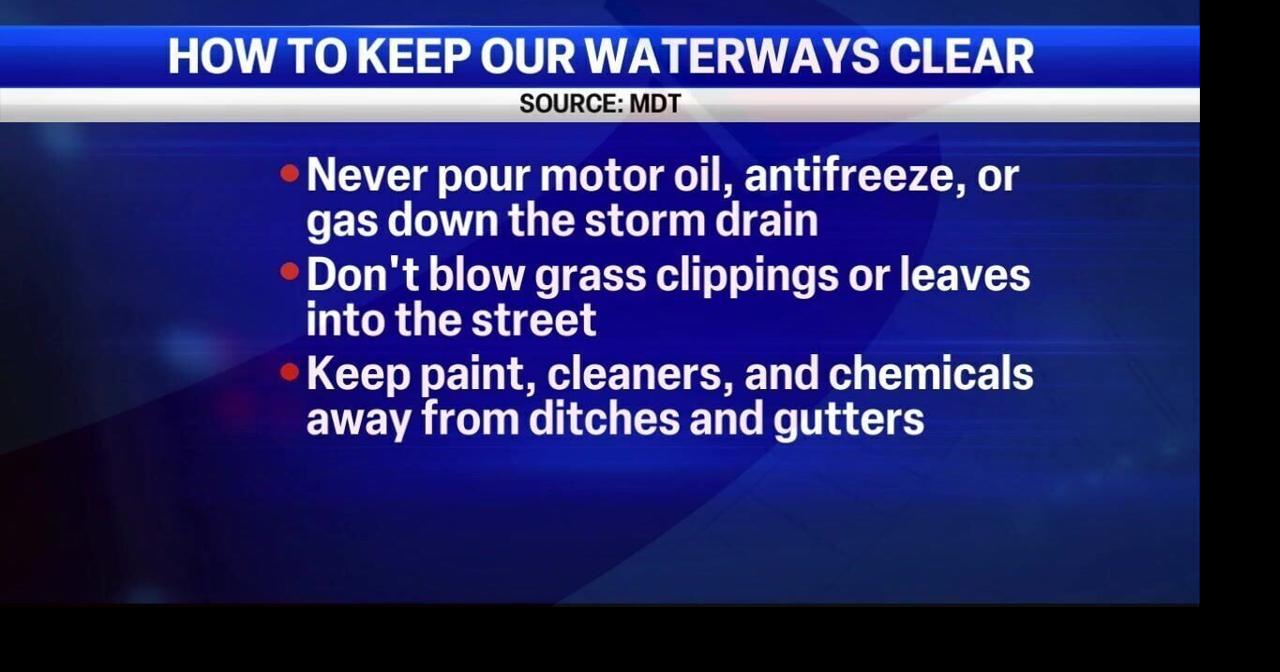 MDT reminds Montanans to keep waterways clear