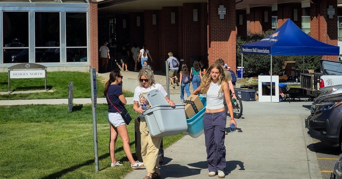 'Next to graduation day': Hugs and tears as 4,800 energetic students move in at Montana State University