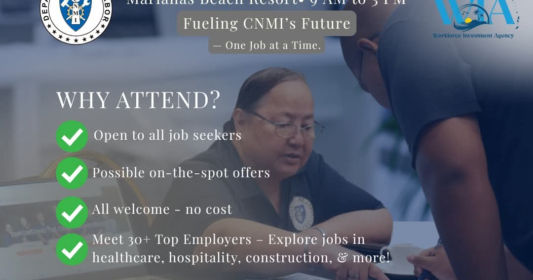 Over 30 employers to participate in CNMI DOL job fair