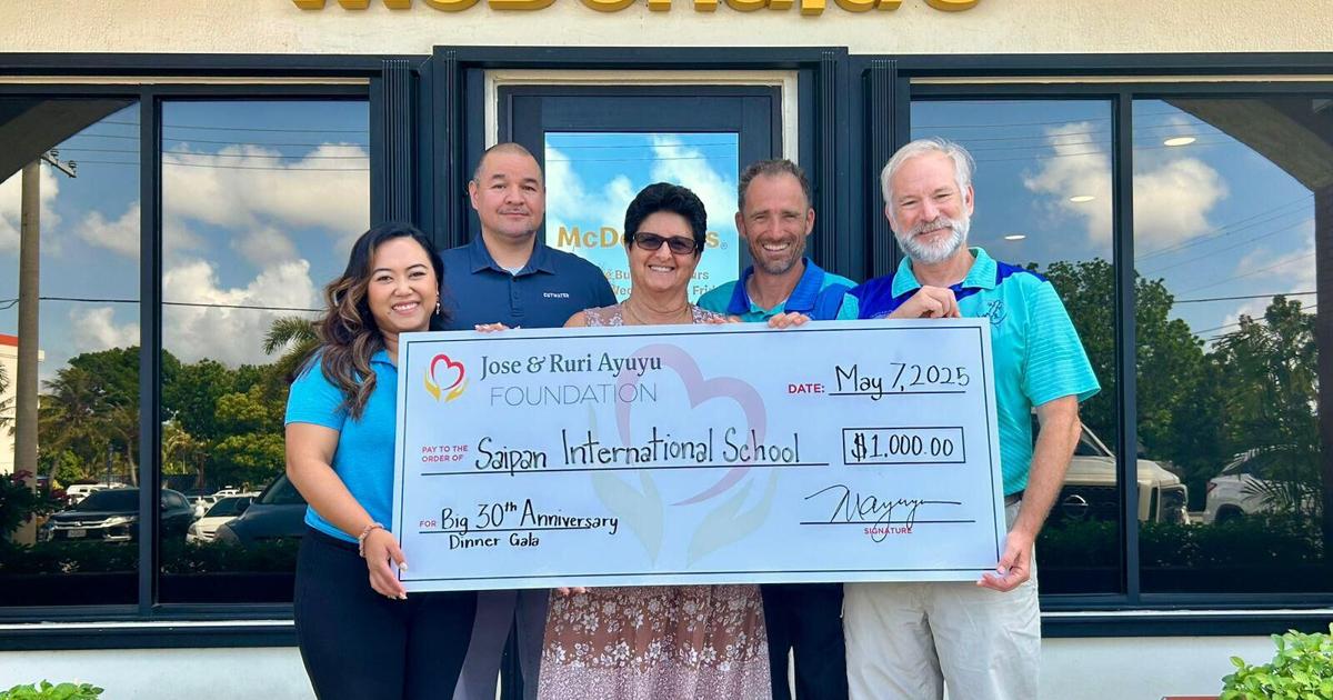 Jose & Ruri Ayuyu Foundation donates $1,000 to Saipan International School