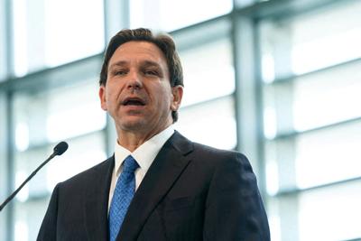FILE PHOTO: Florida Governor Ron DeSantis delivers remarks at The Heritage Foundation event in Maryland