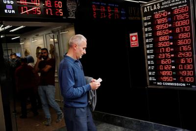 Turkish lira hits record low against dollar
