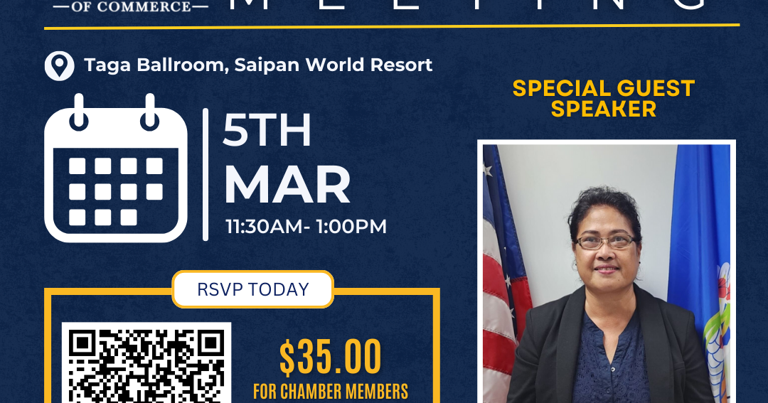 Register now for Saipan Chamber of Commerce March general membership meeting