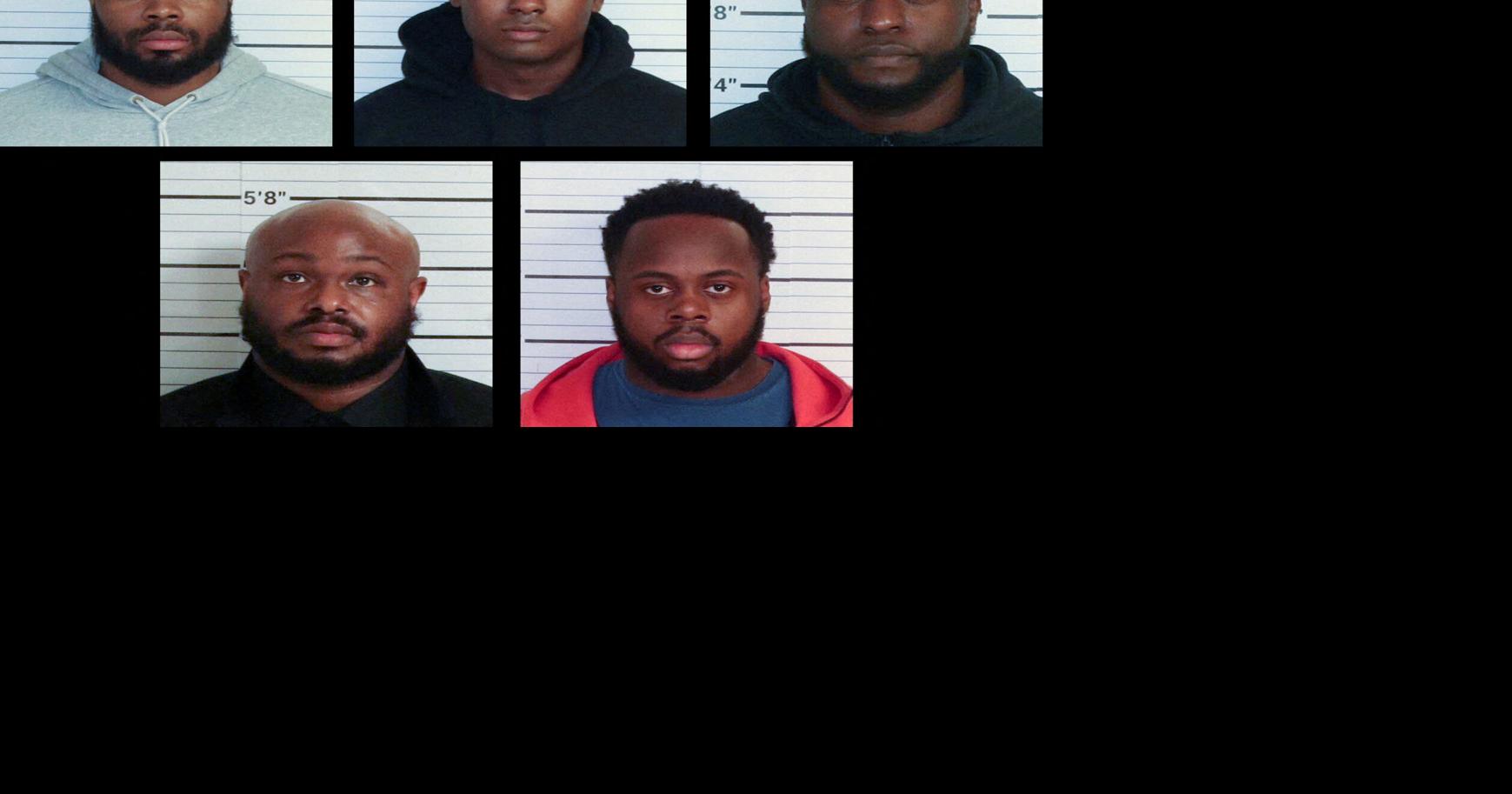 Combination photo of mugshots of Memphis police officers charged with