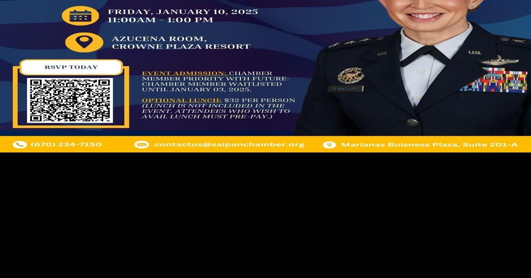 Saipan Chamber of Commerce to host meet and greet with PACAF deputy commander