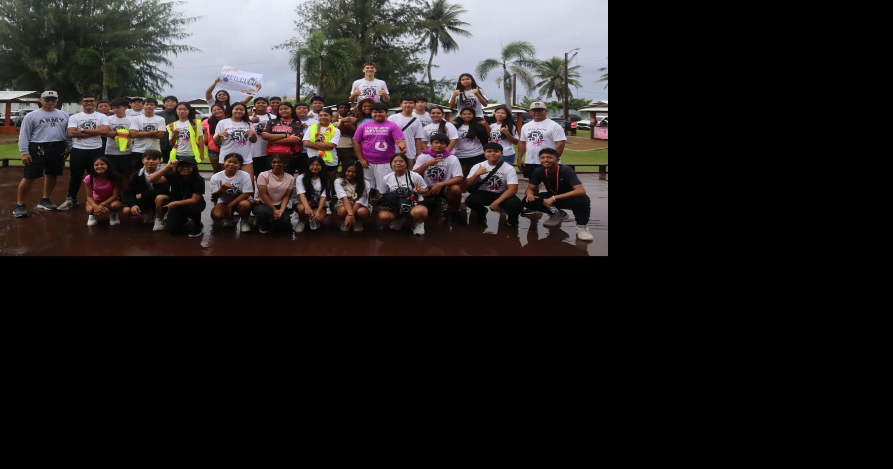 Strength in unity: Tinian JROTC, CHCC and NMCADSV join forces for 5K Awareness Event
