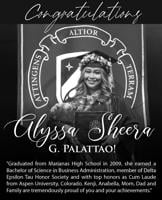 Congratulations Alyssa Sheera G. Palattao!